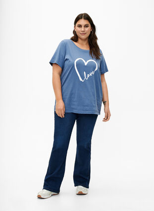 Puuvillainen T-paita painatuksella, Moonlight W.Heart L., Model image number 2
