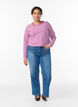 Raidallinen pusero pitkill&auml; hihoilla, Violetti, Model image number 1