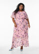 Pitkä mekko lepakkohihoilla ja kukkakuosilla, Rose Flower AOP, Model image number 0