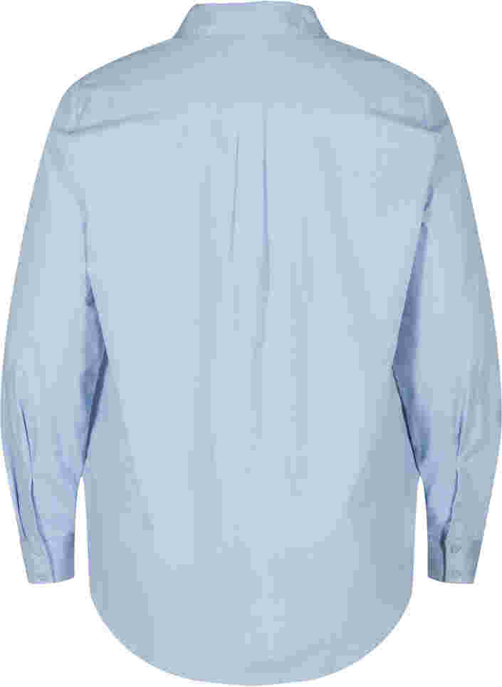 Luomupuuvillainen paitapusero kauluksella ja napeilla, Blue Heron, Packshot image number 1