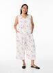 Culottes-housut kuosilla, Valkoinen, Model image number 0