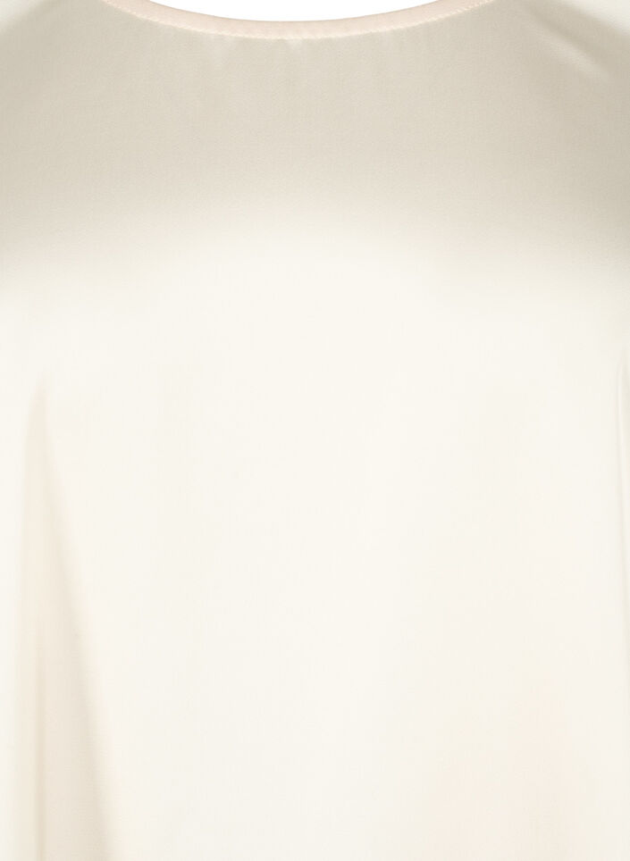 Satiinipusero puolipitkillä hihoilla, Champagne, Packshot image number 2