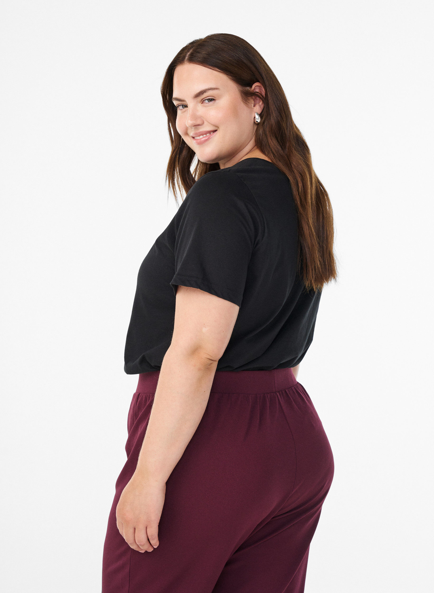 Zizzi FLASH - T-paita printill&auml;, Musta, Model image number 2