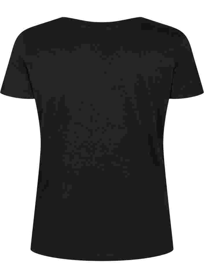 T-paita printillä treeniin , Black w. Drop It, Packshot image number 1