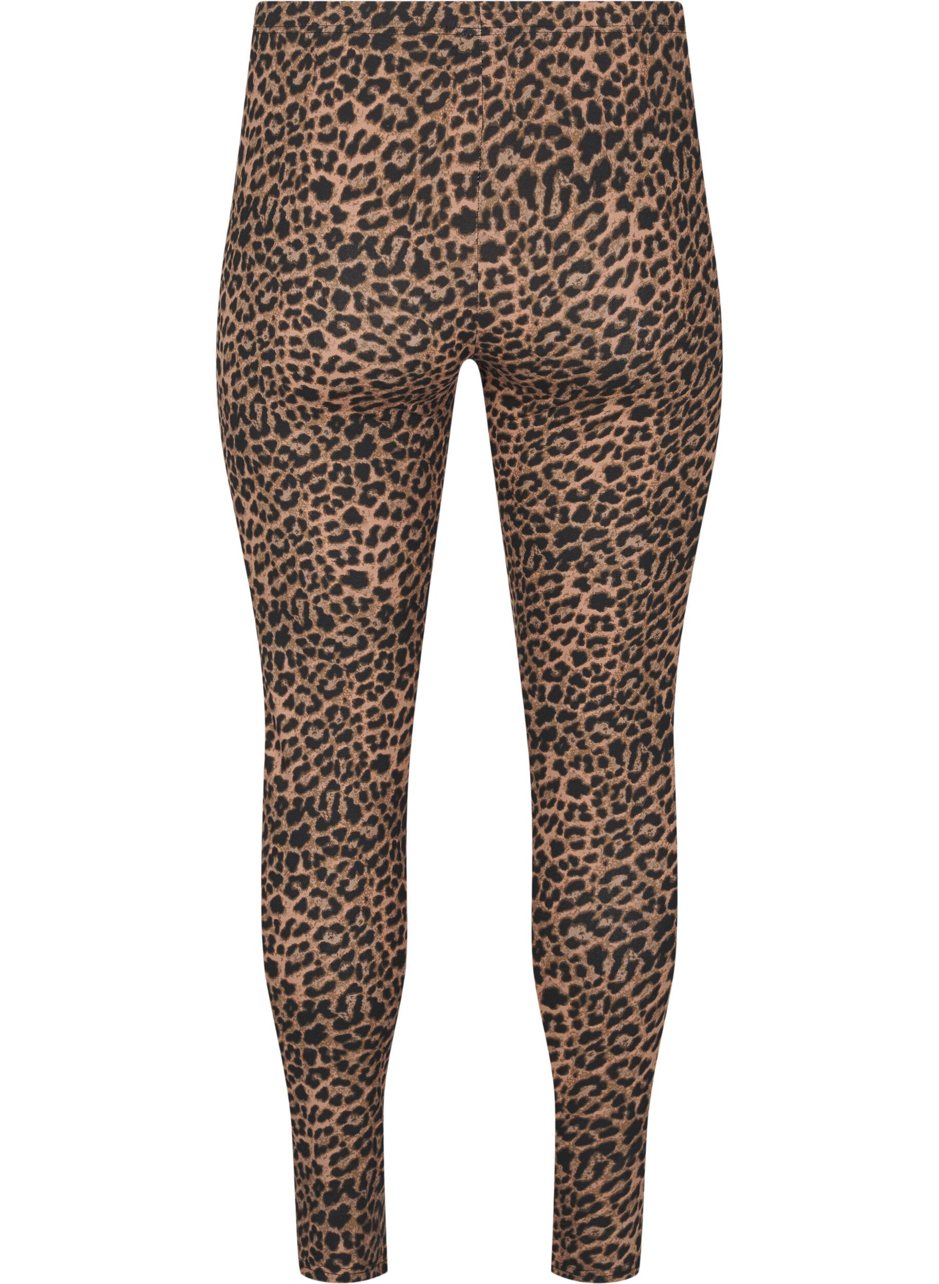 Zizzi Viskoosileggingsit leopardikuviolla, Musta, Packshot image number 1