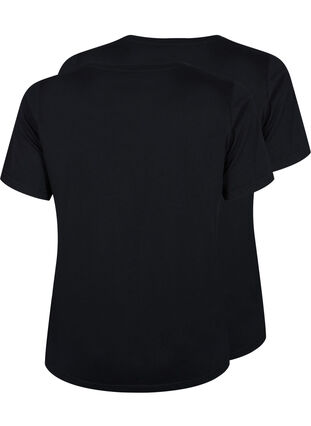 FLASH - 2 kpl t-paitoja pyöreällä pääntiellä , Black/Black, Packshot image number 1
