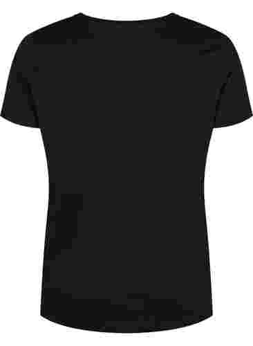T-paita printillä treeniin , Black w. turn, Packshot image number 1