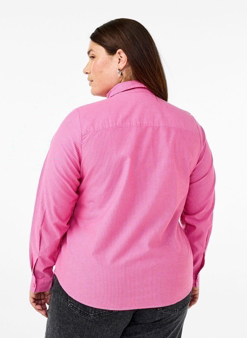 Pitk&auml;hihainen puuvillapaita, Punainen, Model image number 2