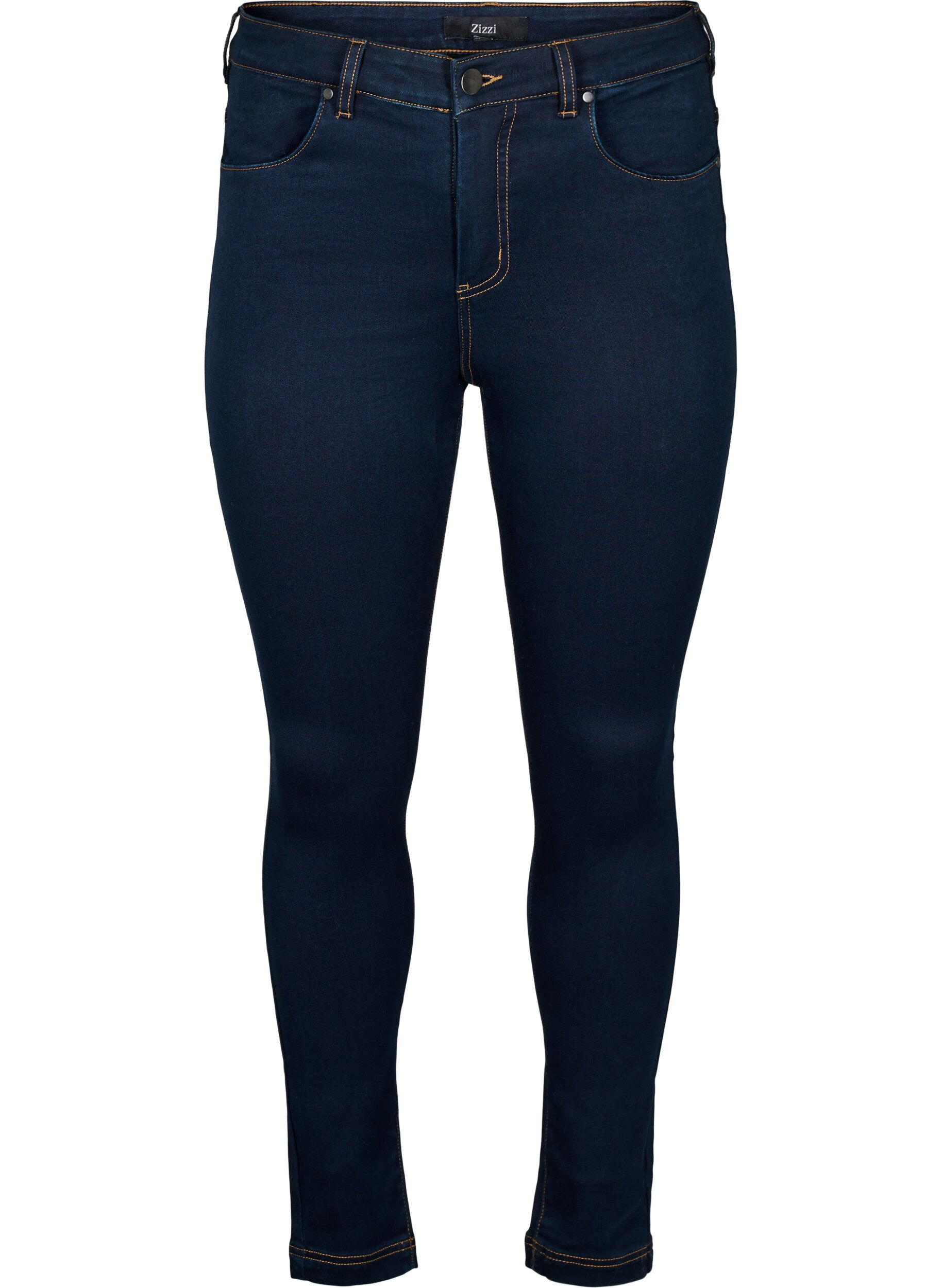 ZizziSuper slim Amy-farkut korkealla vy&ouml;t&auml;r&ouml;ll&auml;, Unwashed, Packshot image number 0