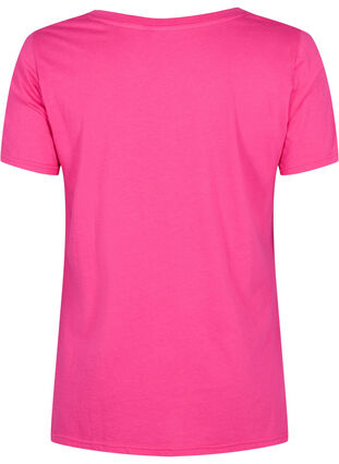 Lyhythihainen puuvillainen t-paita, Shocking Pink FAITH, Packshot image number 1