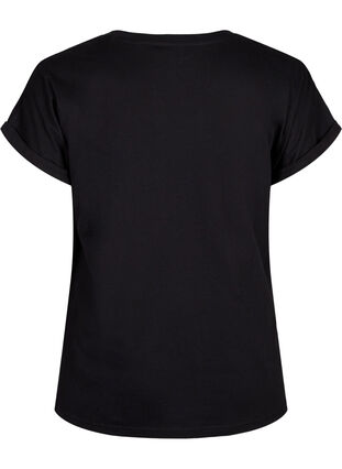 Orgaanisesta puuvillasta valmistettu T-paita kultaisella painatuksella, Black W. Free, Packshot image number 1