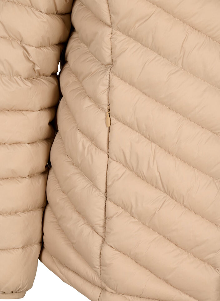 Kevyt takki taskuilla, Ruskea, Packshot image number 3