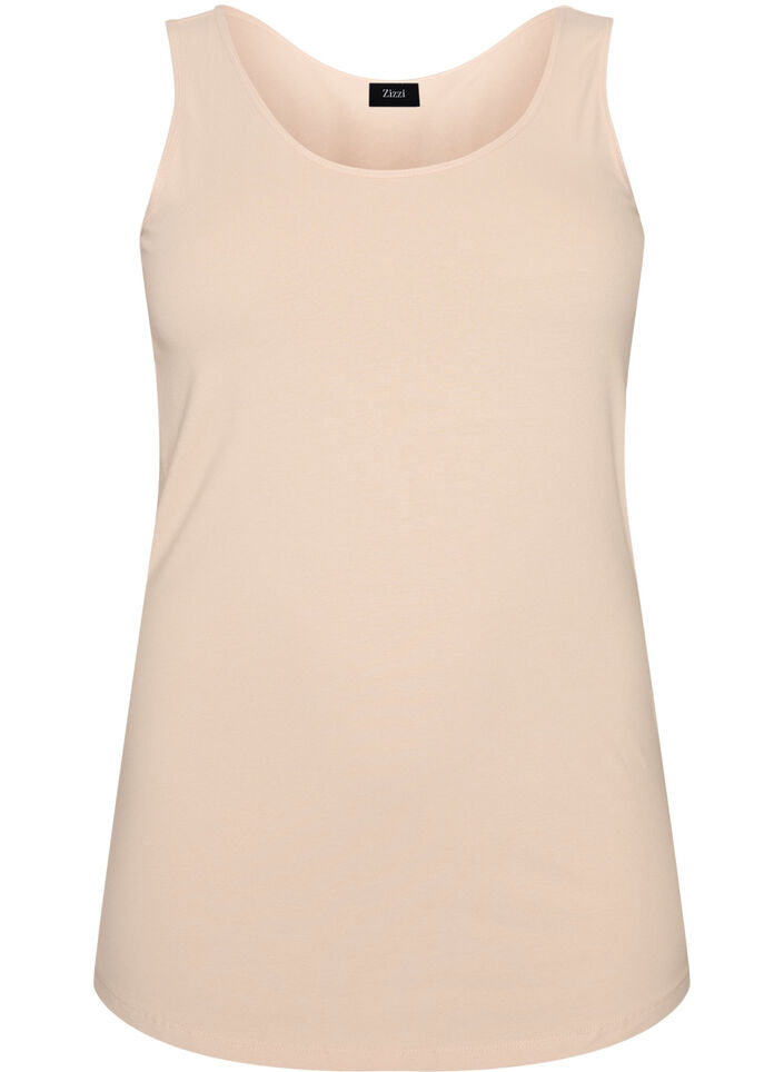 Yksiv&auml;rinen perus paita puuvillasta, Beige, Packshot image number 0