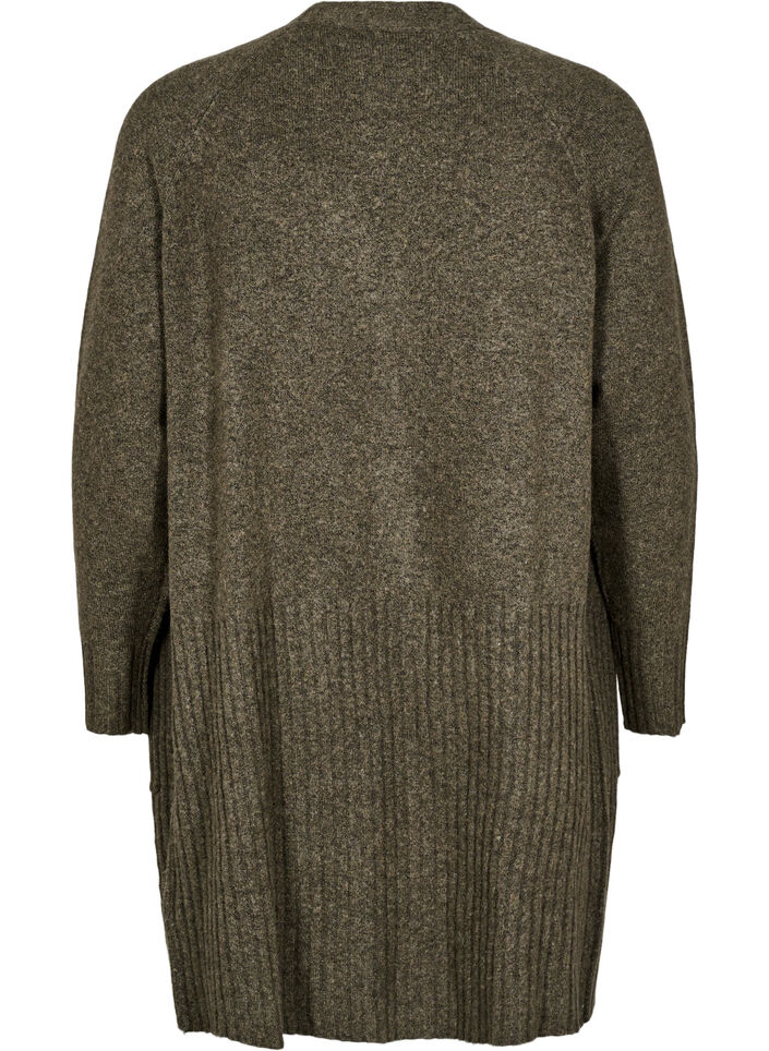 Pitkä neuletakki taskuilla, Sea Turtle Mel., Packshot image number 1