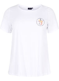 Puuvillainen t-paita painatuksella, White Chest Print