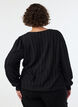 Jerseypusero struktuurilla ja pallomaisella siluetilla, Musta, Model image number 2