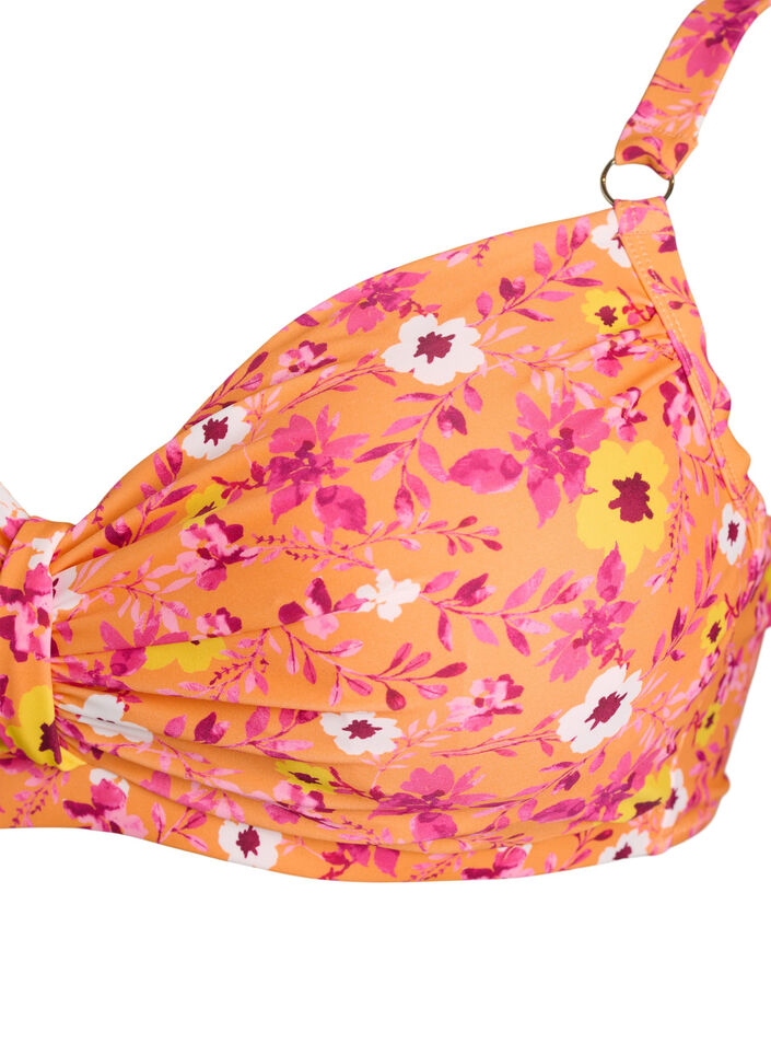 Kaarituelliset bikiniyl&auml;osa kuosilla, Oranssi, Packshot image number 2