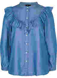 Pitkähihainen paita lyocell-kuidusta (TENCEL™), Blue denim