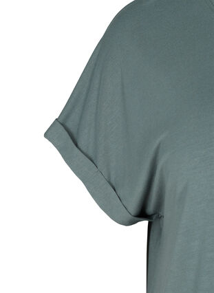 T-paita viskoosiseoksesta pyöreällä pääntiellä, Balsam Green, Packshot image number 2