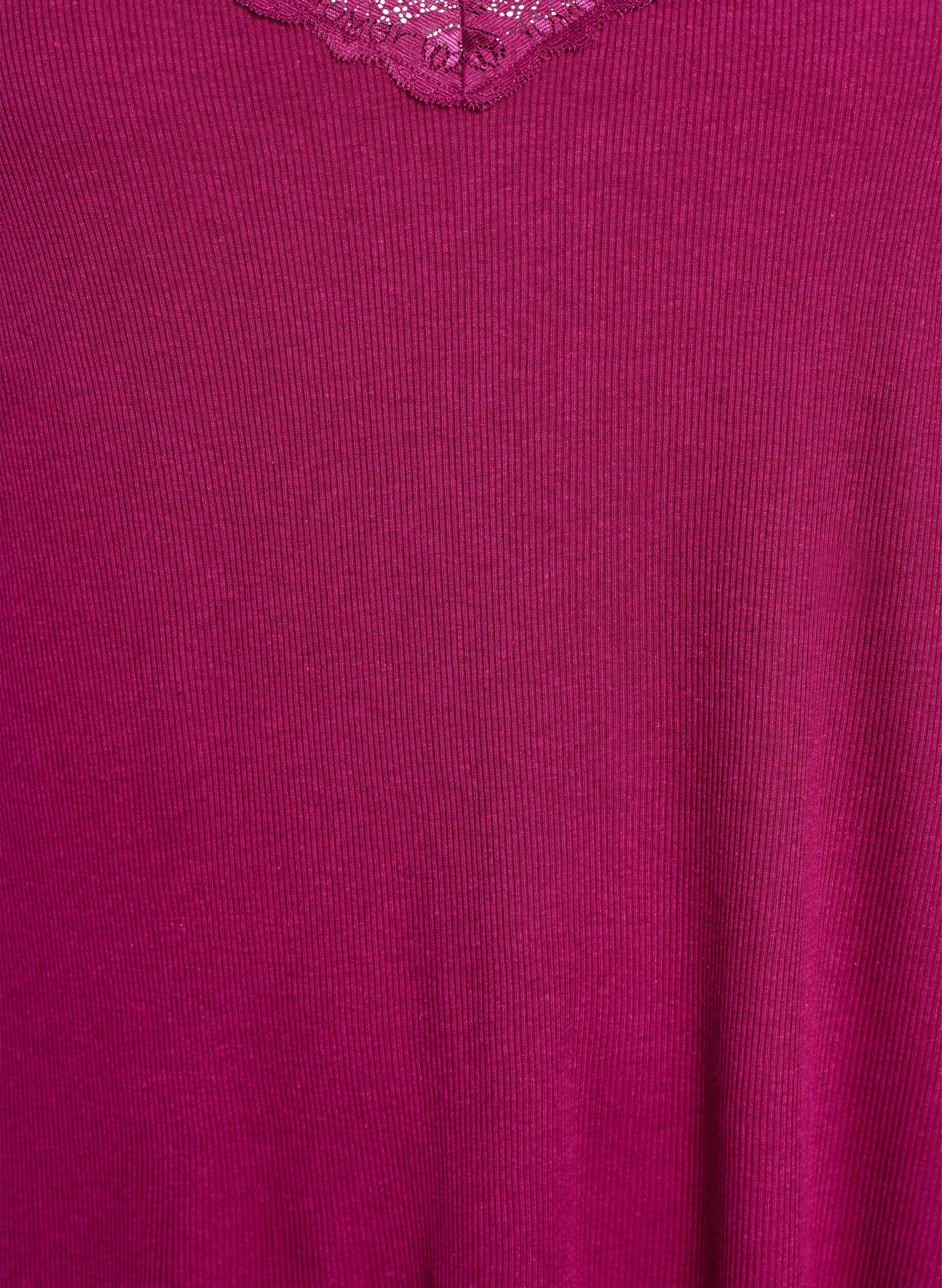 Zizzi Y&ouml;paita pitsisell&auml; helmalla, Violetti, Packshot image number 2