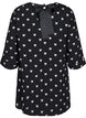 Tunika ruseteilla ja 3/4-pituisilla hihoilla, Musta, Packshot image number 1