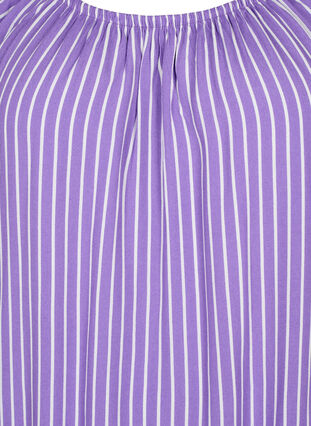 Raidallinen lyhythihainen viskoosipusero, Deep L./White Stripe, Packshot image number 2