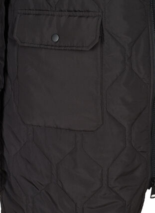 Tikkitakki hupulla ja suurilla taskuilla, Black, Packshot image number 3
