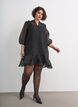 Lyhyt organza-mekko r&ouml;yhel&ouml;helmalla, Musta, Model image number 1