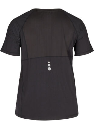 Yksinkertainen t-paita treeniin heijastinyksityiskohdilla , Black, Packshot image number 1