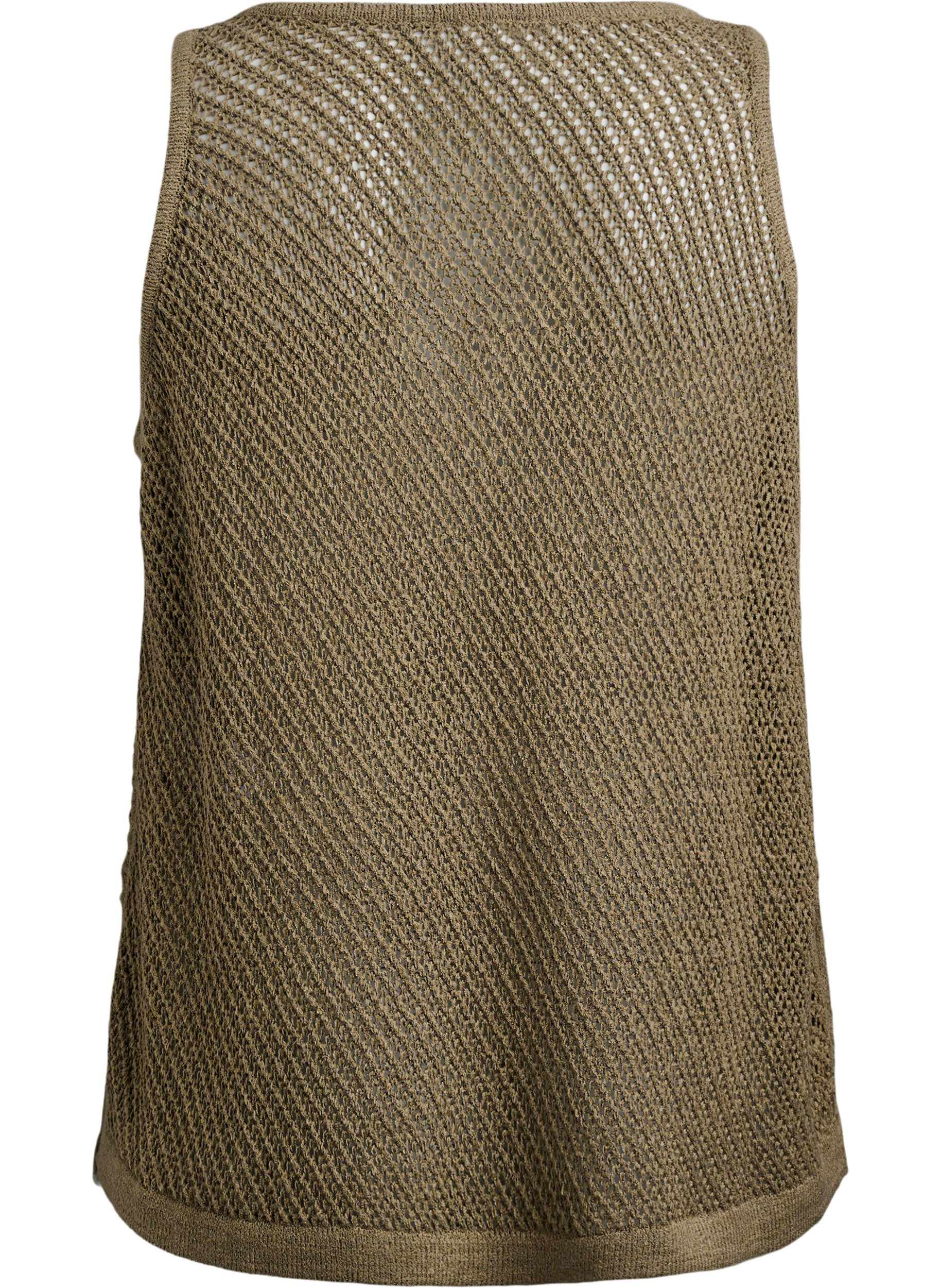 Zizzi FLASH - Hihaton neuletoppi v-kauluksella, Vihre&auml;, Packshot image number 1