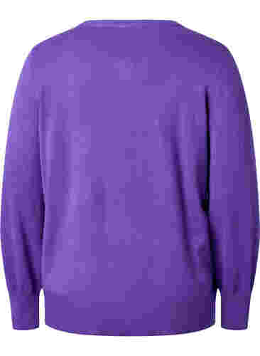 Ribattu neuletakki napeilla , Purple Opulence, Packshot image number 1