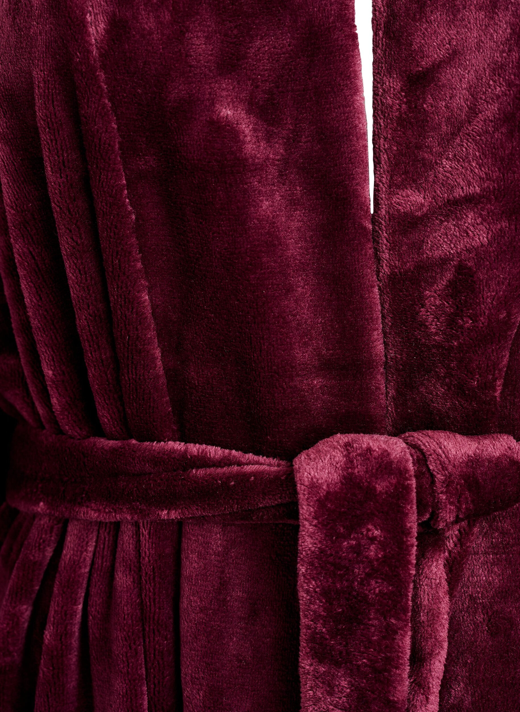 ZizziAamutakki pehme&auml;&auml; velouria taskuilla, Tumma Bordeaux, Packshot image number 2