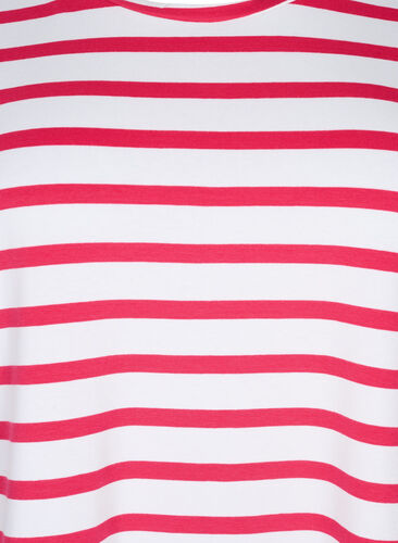 Raidallinen t-paita puuvillasta, Bright Rose Stripes, Packshot image number 2
