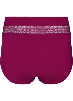 Todella korkeavyötäröiset alushousut pitsillä, Magenta purple, Packshot image number 1