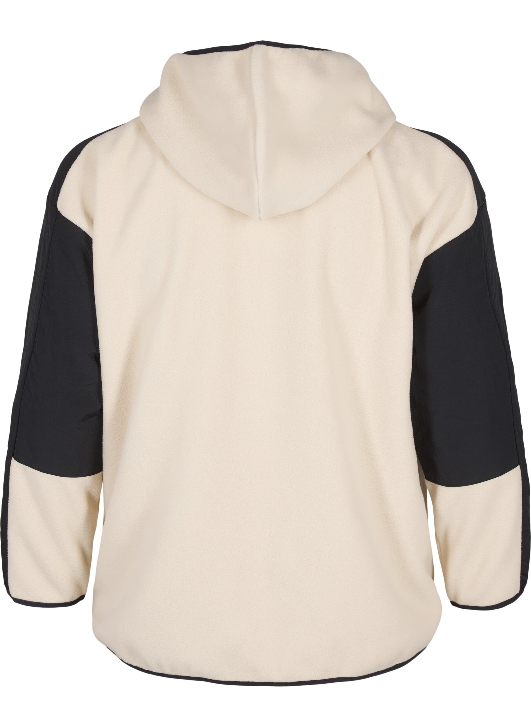 Zizzi Hupullinen fleece-takki taskuilla, Beige, Packshot image number 1