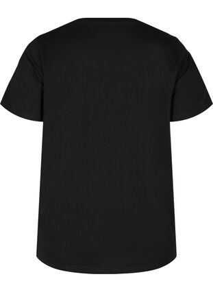 Ekologisesta puuvillasta valmistettu t-paita painatuksella, Black You, Packshot image number 1