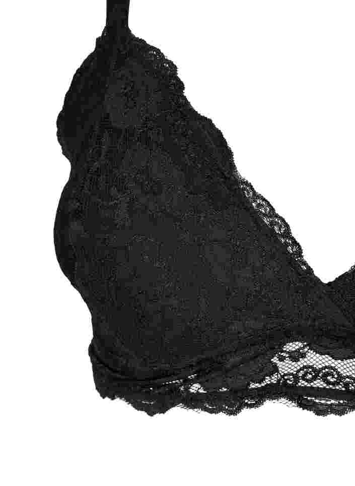 Topatut pitsiset rintaliivit kauniilla selällä, Black, Packshot image number 2