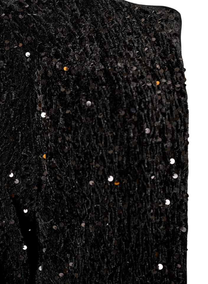 Paljettineuletakki 3/4-hihoilla, Musta, Packshot image number 2