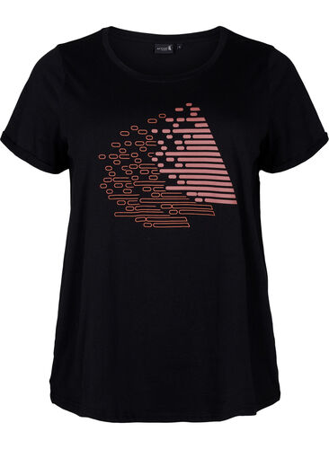 T-paita printillä treeniin , Black w. Copper Foil, Packshot image number 0