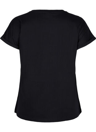 Puuvillainen t-paita broderi anglaisella, Black, Packshot image number 1