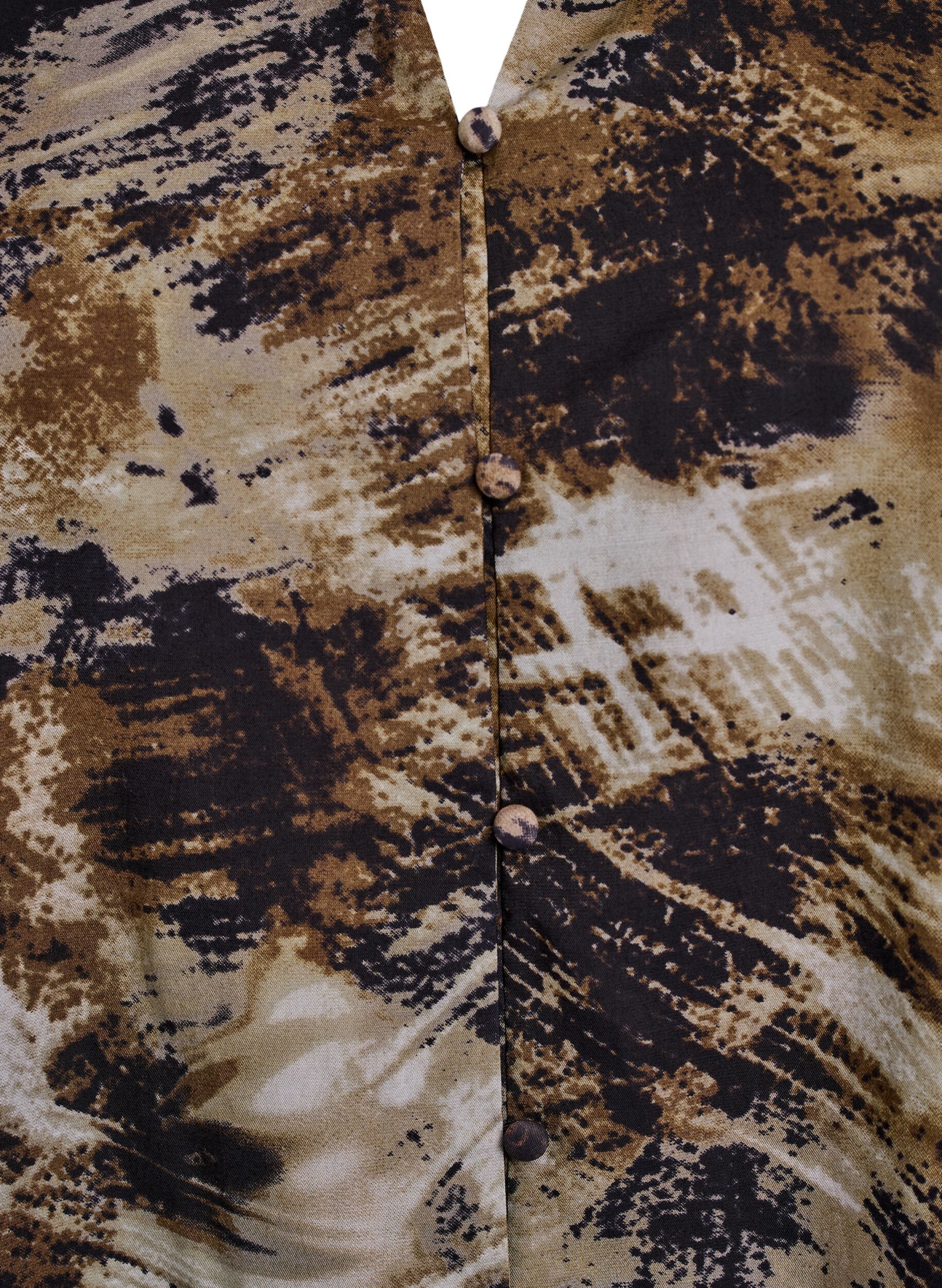 Zizzi Painokuvioitu pusero napeilla, Vihre&auml;, Packshot image number 2