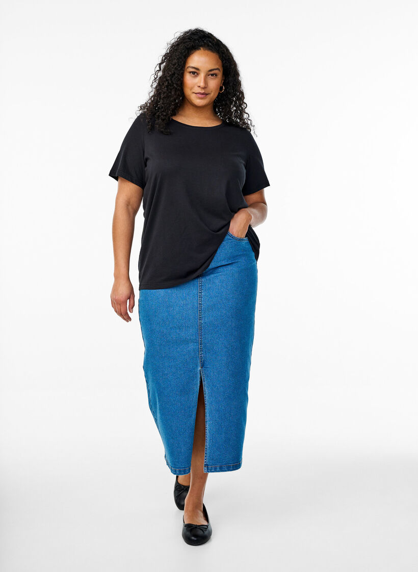 FLASH - 2-pack t-paitoja pyöreällä pääntiellä, Black/Black, Model image number 2