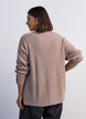 Neulepusero ribbineuloksella ja nappiyksityiskohdilla, Beige, Model image number 2