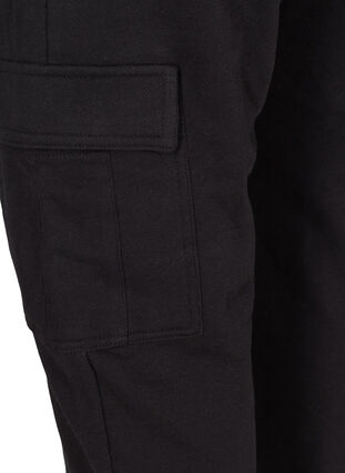 Happopestyt housut puuvillasekoitteesta, Black Washed , Packshot image number 3