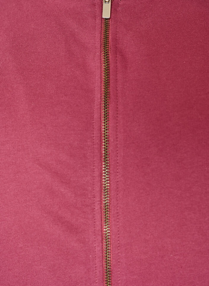 Huppari vetoketjulla ja selk&auml;printill&auml;, Punainen, Packshot image number 2