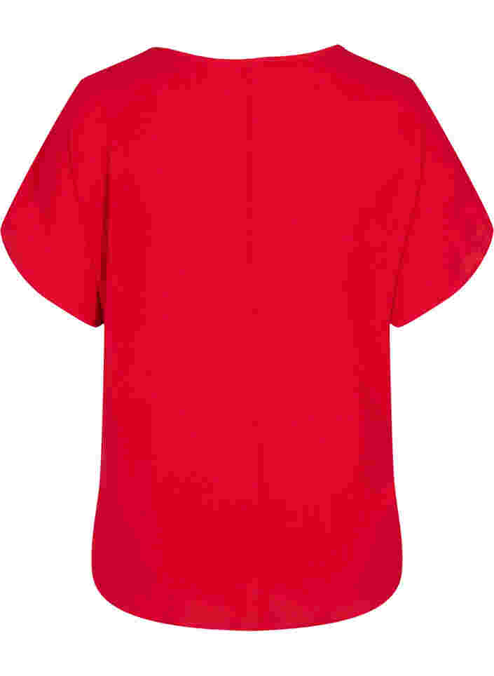 Pusero lyhyillä hihoilla ja pyöreällä pääntiellä, Tango Red, Packshot image number 1