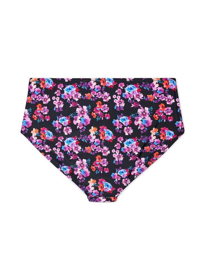 Korkeavy&ouml;t&auml;r&ouml;iset bikinihousut kuosilla, Violetti, Packshot image number 1