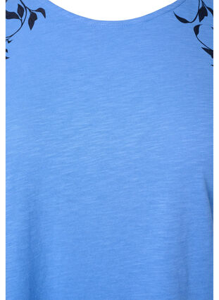 Puuvillainen t-paita lehtiprintillä, Ultramarine C Leaf, Packshot image number 2