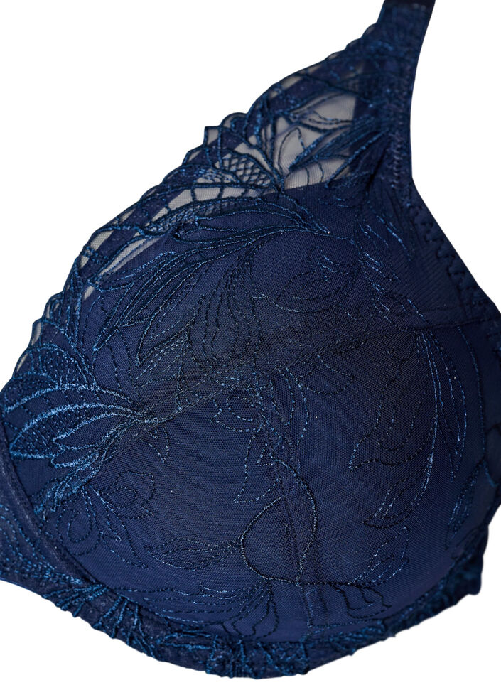 Topatut pitsirintaliivit kaaritukien kera, Sininen, Packshot image number 2