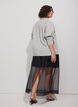 Pitk&auml;t hameet organza-lookilla, Musta, Model image number 2